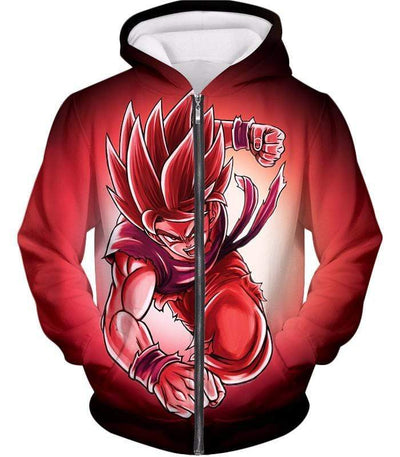 OtakuForm-OP Sweatshirt Zip Up Hoodie / XXS Dragon Ball Super Amazing Warrior Goku Super Saiyan God Red Sweatshirt