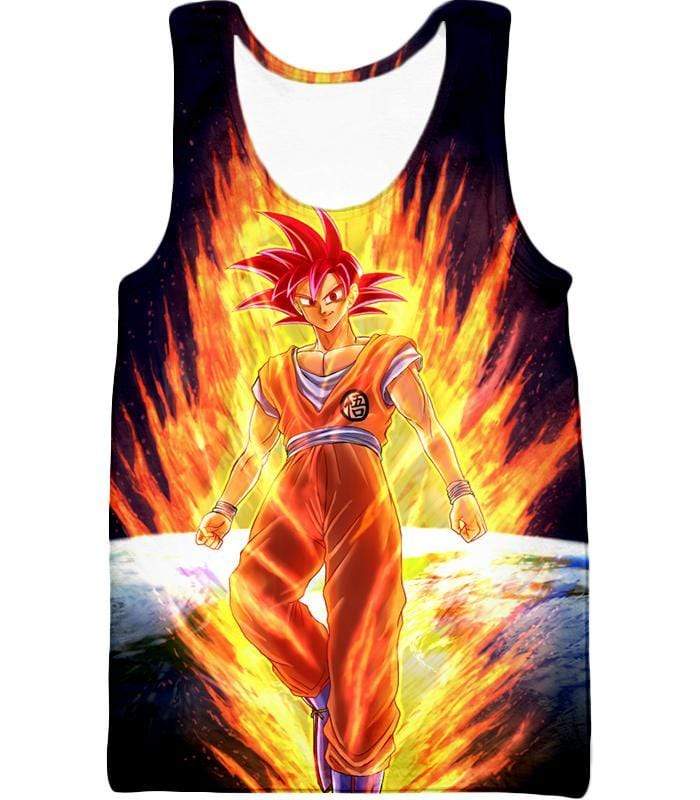 OtakuForm-OP Sweatshirt Tank Top / XXS Dragon Ball Super Awesome Anime Art Goku Super Saiyan God Cool Graphic Sweatshirt