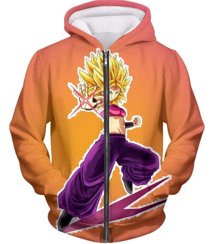 OtakuForm-OP Sweatshirt Zip Up Hoodie / XXS Dragon Ball Super Awesome Female Super Saiyan Caulifla Rose Sweatshirt