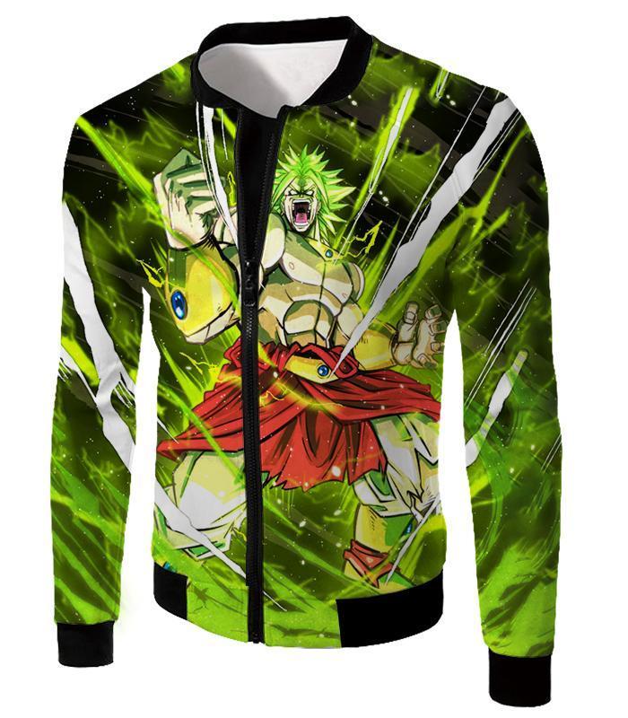 OtakuForm-OP Sweatshirt Jacket / XXS Dragon Ball Super Broly Legendary Super Saiyan Graphic Anime Sweatshirt