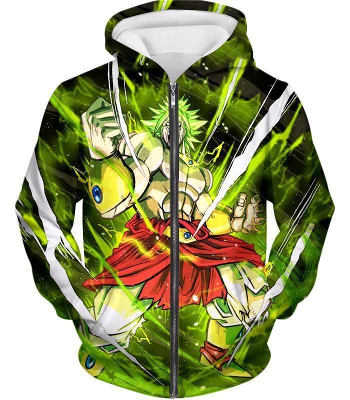 OtakuForm-OP Sweatshirt Zip Up Hoodie / XXS Dragon Ball Super Broly Legendary Super Saiyan Graphic Anime Sweatshirt