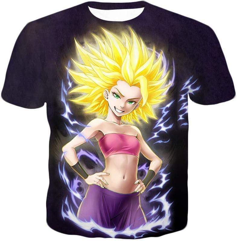 OtakuForm-OP T-Shirt T-Shirt / XXS Dragon Ball Super Caulifla Cool Super Saiyan Universe 6 Black T-Shirt