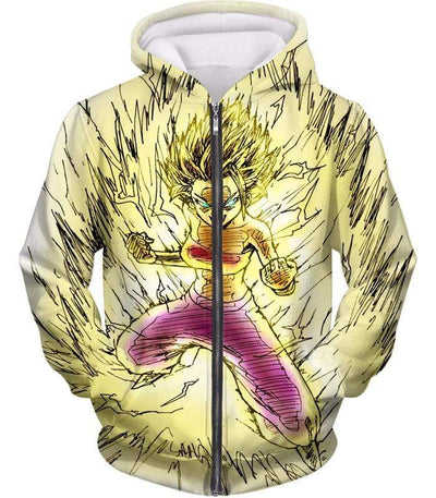 OtakuForm-OP T-Shirt Zip Up Hoodie / XXS Dragon Ball Super Caulifla the Female Super Saiyan Cool Art White T-Shirt