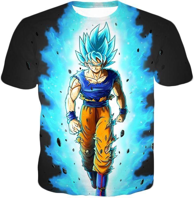 OtakuForm-OP Hoodie T-Shirt / XXS Dragon Ball Super Cool Goku Super Saiyan Blue Awesome Anime Black Hoodie