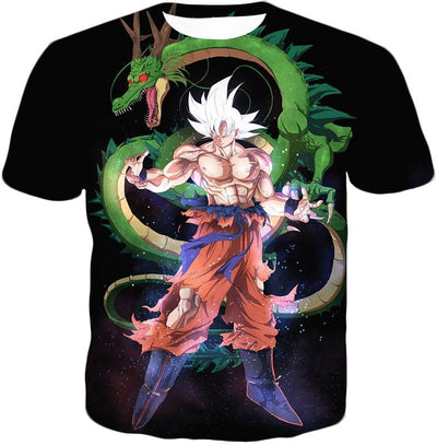 OtakuForm-OP Sweatshirt T-Shirt / XXS Dragon Ball Super Cool Hero Goku Super Saiyan White X Dragon Shenron Awesome Black Sweatshirt