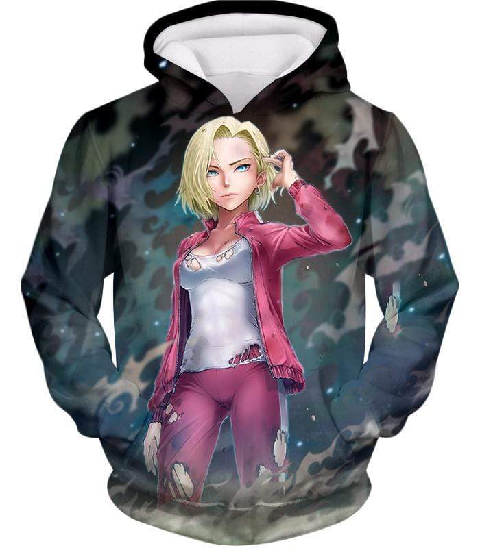 OtakuForm-OP Zip Up Hoodie Hoodie / XXS Dragon Ball Super Cute Fighter Android 18 Pretty Graphic Zip Up Hoodie - Dragon Ball Z Hoodie