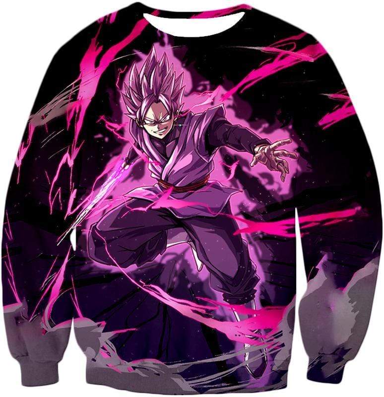 OtakuForm-OP Sweatshirt Sweatshirt / XXS Dragon Ball Super Darkest Villain Zamasu Super Saiyan Rose Black Sweatshirt - DBZ Clothing Sweater