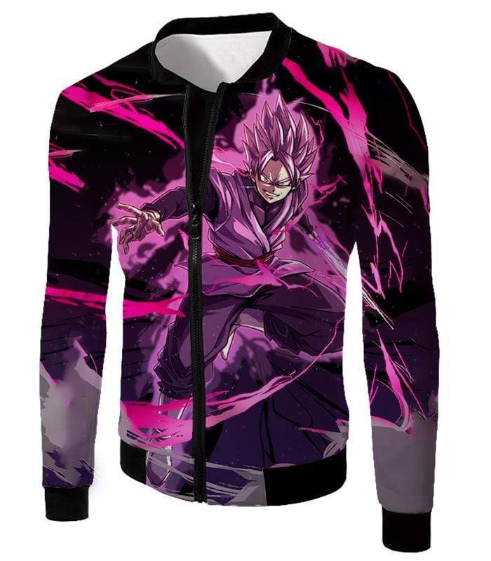 OtakuForm-OP Sweatshirt Jacket / XXS Dragon Ball Super Darkest Villain Zamasu Super Saiyan Rose Black Sweatshirt - DBZ Clothing Sweater