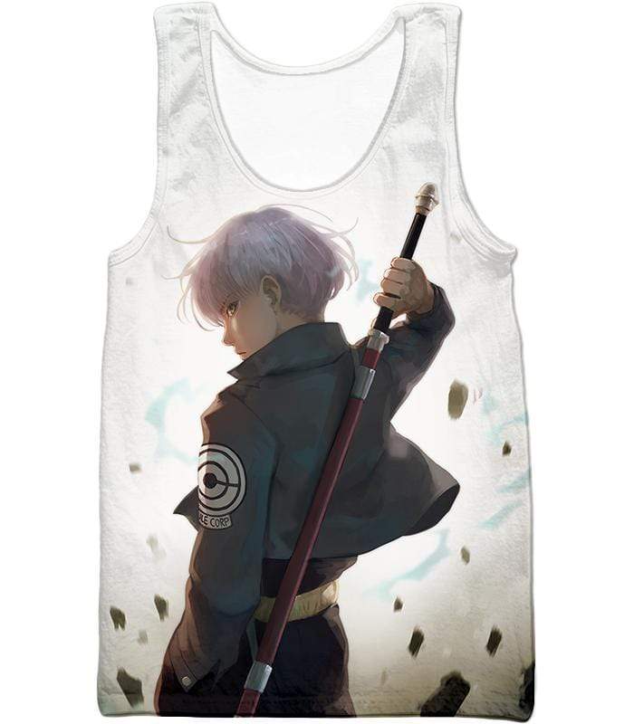 OtakuForm-OP Hoodie Tank Top / XXS Dragon Ball Super Extremely Cool Future Trunks Awesome Graphic White Hoodie