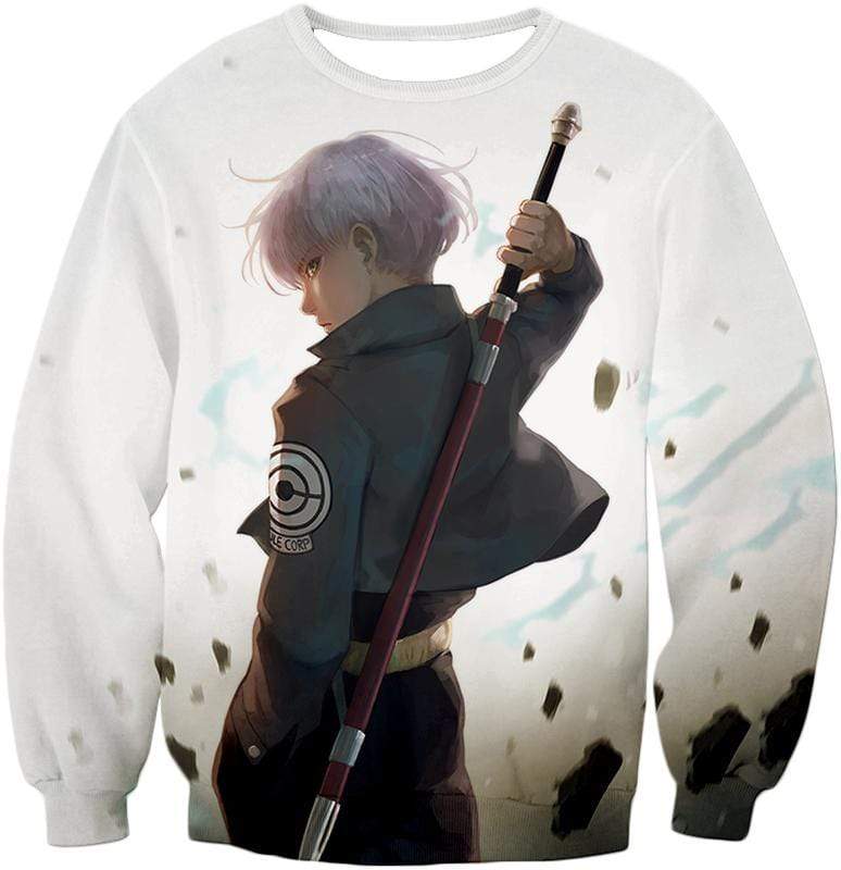 OtakuForm-OP Hoodie Sweatshirt / XXS Dragon Ball Super Extremely Cool Future Trunks Awesome Graphic White Hoodie