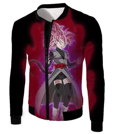 OtakuForm-OP Sweatshirt Jacket / XXS Dragon Ball Super Fan Art Female Zamasu Super Saiyan Rose Awesome Black Sweatshirt