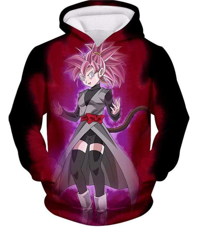 OtakuForm-OP Sweatshirt Hoodie / XXS Dragon Ball Super Fan Art Female Zamasu Super Saiyan Rose Awesome Black Sweatshirt