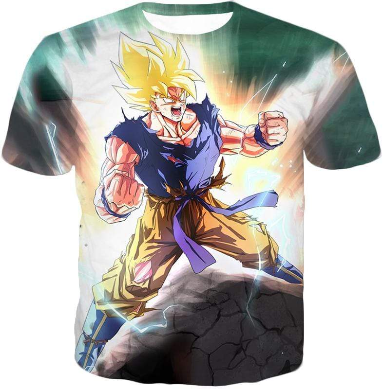 OtakuForm-OP T-Shirt T-Shirt / XXS Dragon Ball Super Favourite Hero Goku Super Saiyan 2 Action T-Shirt - Dragon Ball Super T-Shirt