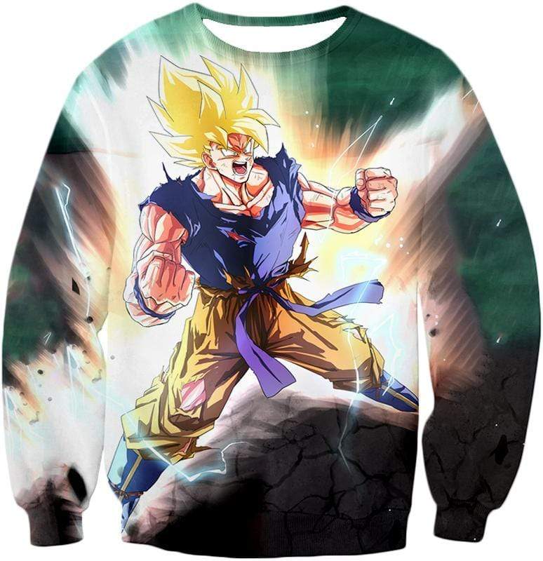 OtakuForm-OP T-Shirt Sweatshirt / XXS Dragon Ball Super Favourite Hero Goku Super Saiyan 2 Action T-Shirt - Dragon Ball Super T-Shirt