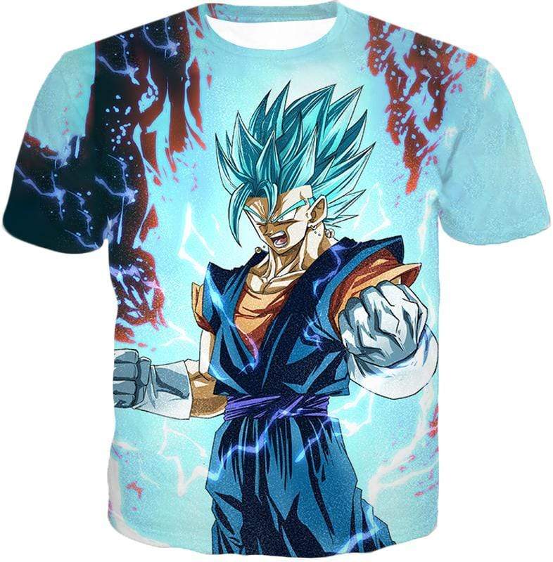 OtakuForm-OP T-Shirt T-Shirt / XXS Dragon Ball Super Fusion Technique Warrior Vegito Super Saiyan Blue Awesome Graphic T-Shirt