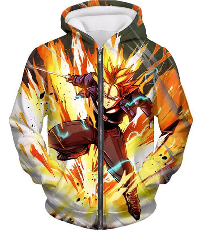 OtakuForm-OP Sweatshirt Zip Up Hoodie / XXS Dragon Ball Super Future Trunks Super Saiyan Awesome Sweatshirt