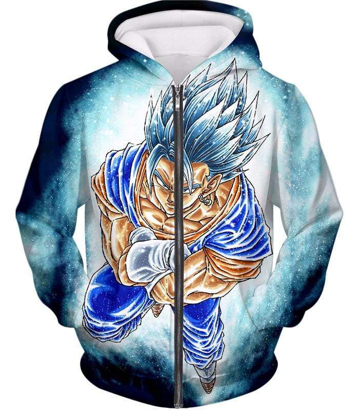OtakuForm-OP Sweatshirt Zip Up Hoodie / XXS Dragon Ball Super Godly Form Super Saiyan Blue Vegito Cool Sweatshirt