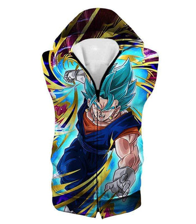 OtakuForm-OP Sweatshirt Hooded Tank Top / XXS Dragon Ball Super Godly Form Vegito Super Saiyan Blue Graphic Sweatshirt