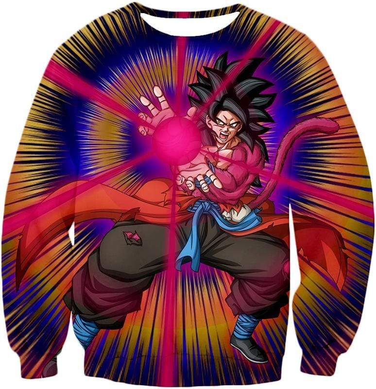 OtakuForm-OP Sweatshirt Sweatshirt / XXS Dragon Ball Super Goku Super Saiyan 4 Action Sweatshirt - Dragon Ball Z Sweater