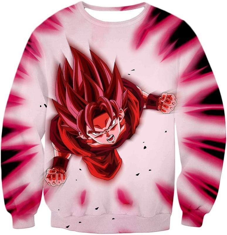 OtakuForm-OP Sweatshirt Sweatshirt / XXS Dragon Ball Super Goku Super Saiyan God Awesome Power White Sweatshirt