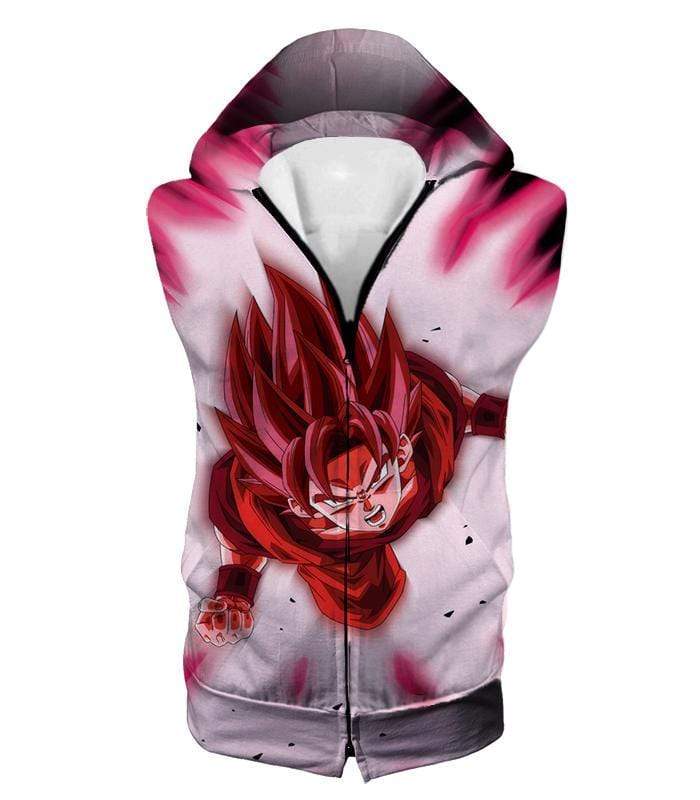 OtakuForm-OP Sweatshirt Hooded Tank Top / XXS Dragon Ball Super Goku Super Saiyan God Awesome Power White Sweatshirt