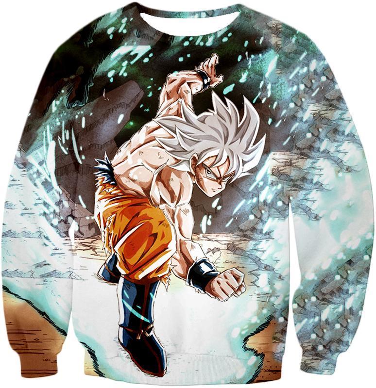 OtakuForm-OP Hoodie Sweatshirt / XXS Dragon Ball Super Goku Super Saiyan White Graphic Hoodie
