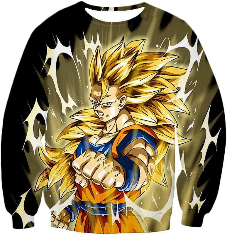 OtakuForm-OP Sweatshirt Sweatshirt / XXS Dragon Ball Super Incredible Fighter Goku Super Saiyan 3 Graphic Black Sweatshirt