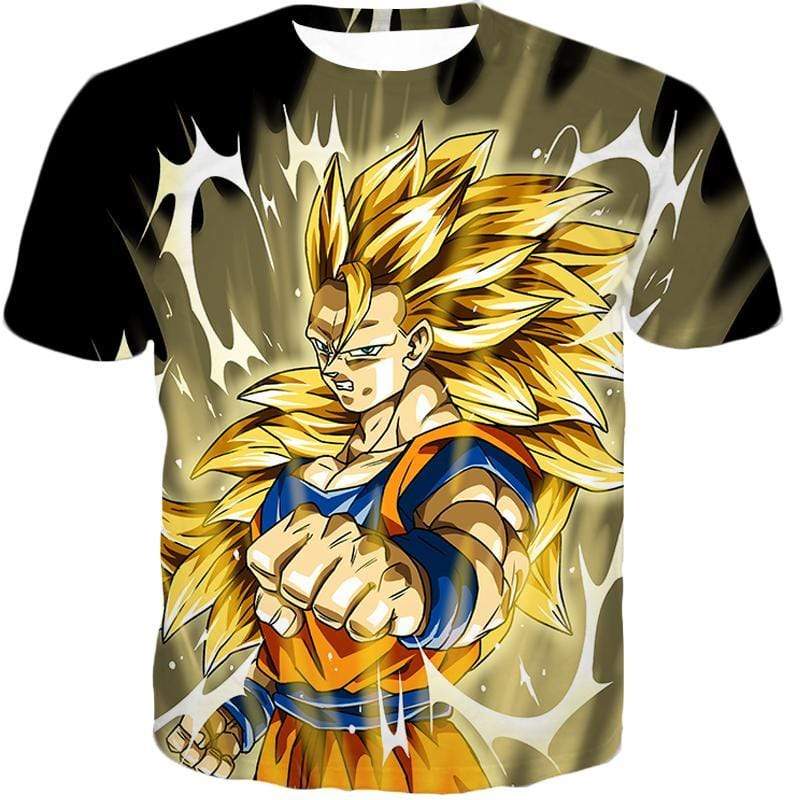 OtakuForm-OP T-Shirt T-Shirt / XXS Dragon Ball Super Incredible Fighter Goku Super Saiyan 3 Graphic Black T-Shirt