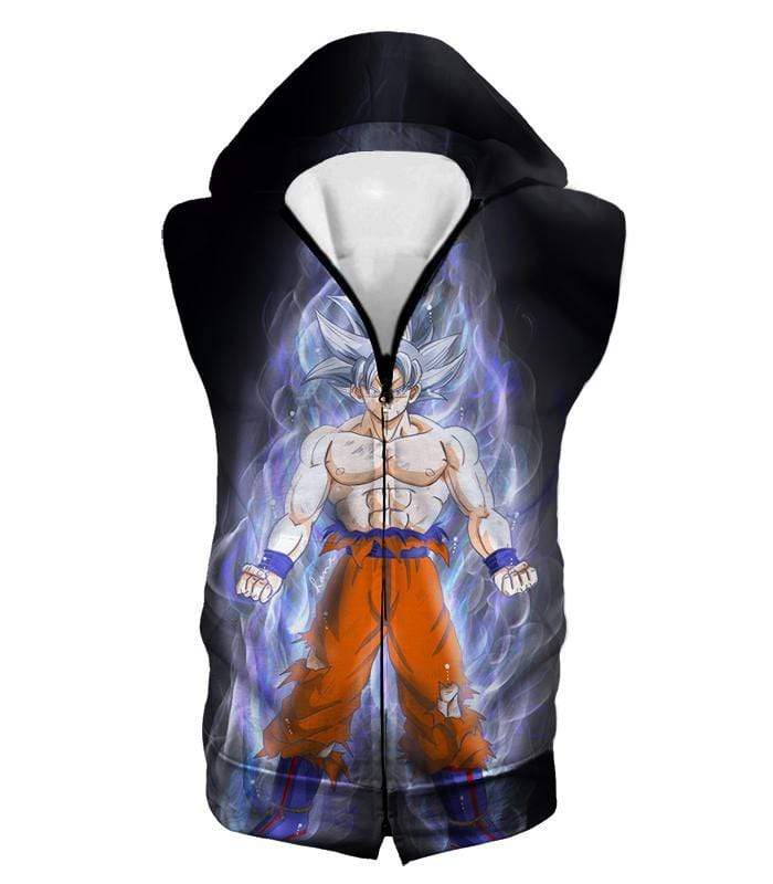 OtakuForm-OP Sweatshirt Hooded Tank Top / XXS Dragon Ball Super Incredible Form Goku Super Saiyan White Cool Black Sweatshirt - DBZ Clothing Sweater