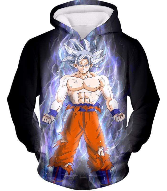 OtakuForm-OP Sweatshirt Hoodie / XXS Dragon Ball Super Incredible Form Goku Super Saiyan White Cool Black Sweatshirt - DBZ Clothing Sweater