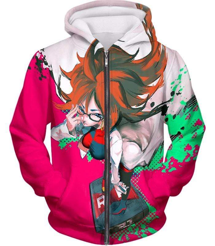 OtakuForm-OP T-Shirt Zip Up Hoodie / XXS Dragon Ball Super Incredibly Intelligent Android 21 Cool T-Shirt - Dragon Ball Super T-Shirt