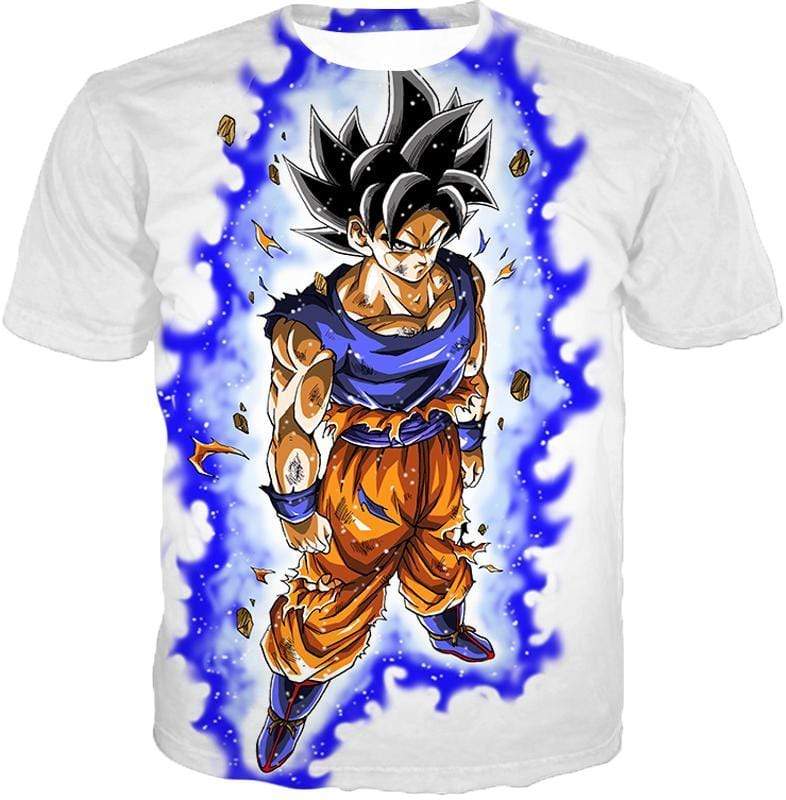 OtakuForm-OP T-Shirt T-Shirt / XXS Dragon Ball Super Latest Form Goku Ultra Instinct Super Cool Action White T-Shirt - DBZ T-Shirt
