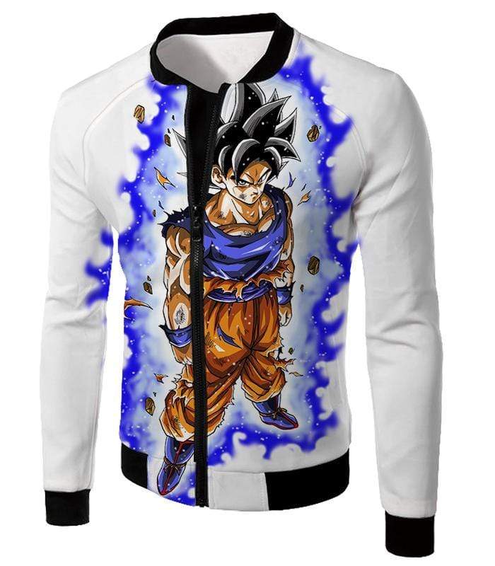 OtakuForm-OP T-Shirt Jacket / XXS Dragon Ball Super Latest Form Goku Ultra Instinct Super Cool Action White T-Shirt - DBZ T-Shirt