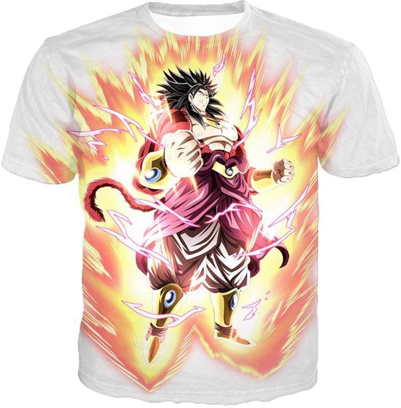 OtakuForm-OP Hoodie T-Shirt / XXS Dragon Ball Super Legendary Saiyan Warrior Broly Ultra Instinct Rising Awesome White Hoodie - DBZ Clothing Hoodie
