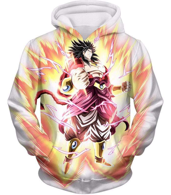 OtakuForm-OP Sweatshirt Hoodie / XXS Dragon Ball Super Legendary Saiyan Warrior Broly Ultra Instinct Rising Awesome White Sweatshirt - Dragon Ball Super Sweater