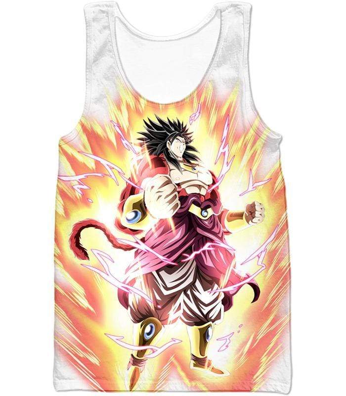 OtakuForm-OP T-Shirt Tank Top / XXS Dragon Ball Super Legendary Saiyan Warrior Broly Ultra Instinct Rising Awesome White T-Shirt - DBZ Clothing T-Shirt