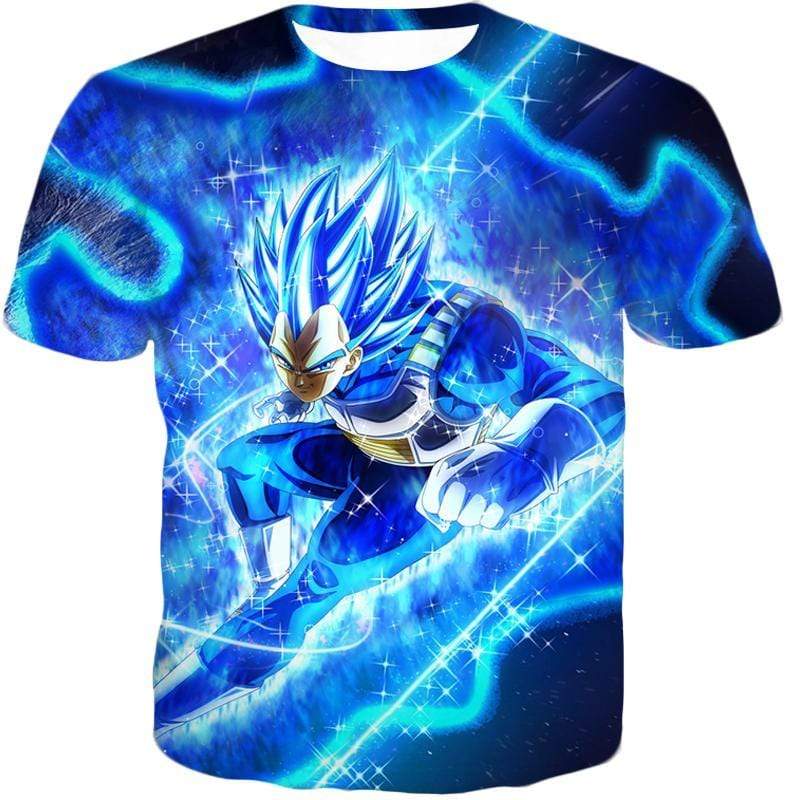 OtakuForm-OP T-Shirt T-Shirt / XXS Dragon Ball Super Prince Vegeta Super Saiyan Blue Ultimate Anime Graphic Action T-Shirt - DBZ T-Shirt