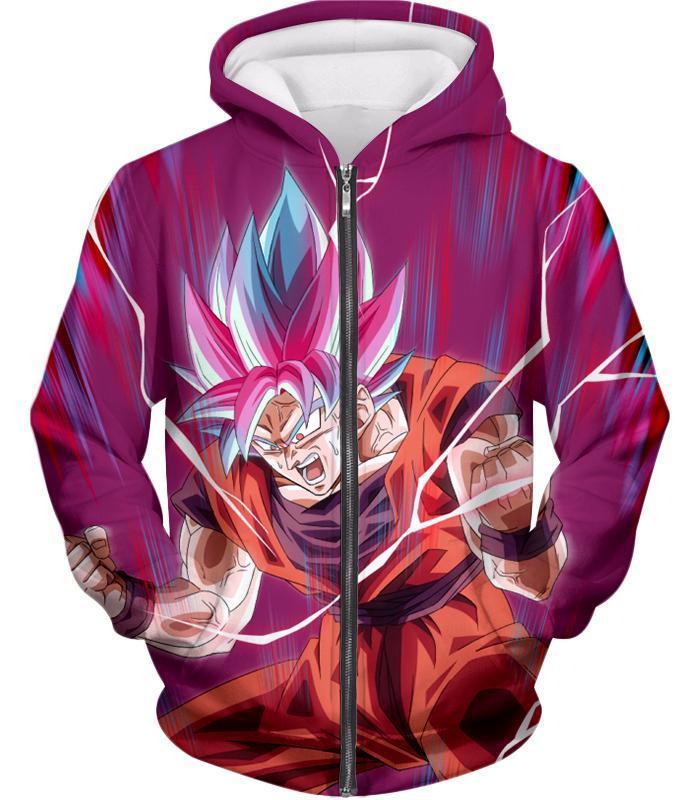 OtakuForm-OP T-Shirt Zip Up Hoodie / XXS Dragon Ball Super Rising Power Goku Super Saiyan Blue kaio-ken T-Shirt