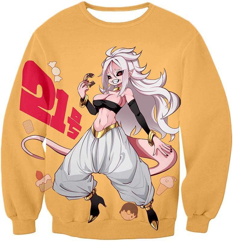 OtakuForm-OP Sweatshirt Sweatshirt / XXS Dragon Ball Super Super Cute Evil Android 21 Awesome Anime Sweatshirt - DBZ Clothing Sweater