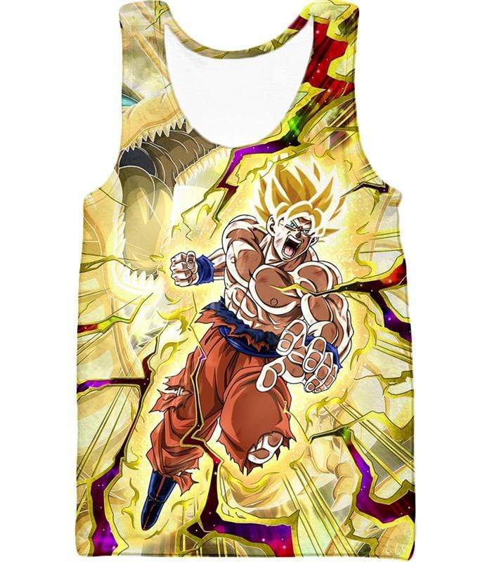 OtakuForm-OP T-Shirt Tank Top / XXS Dragon Ball Super Super Saiyan 2 Goku Power Action Cool Graphic T-Shirt - DBZ Clothing T-Shirt