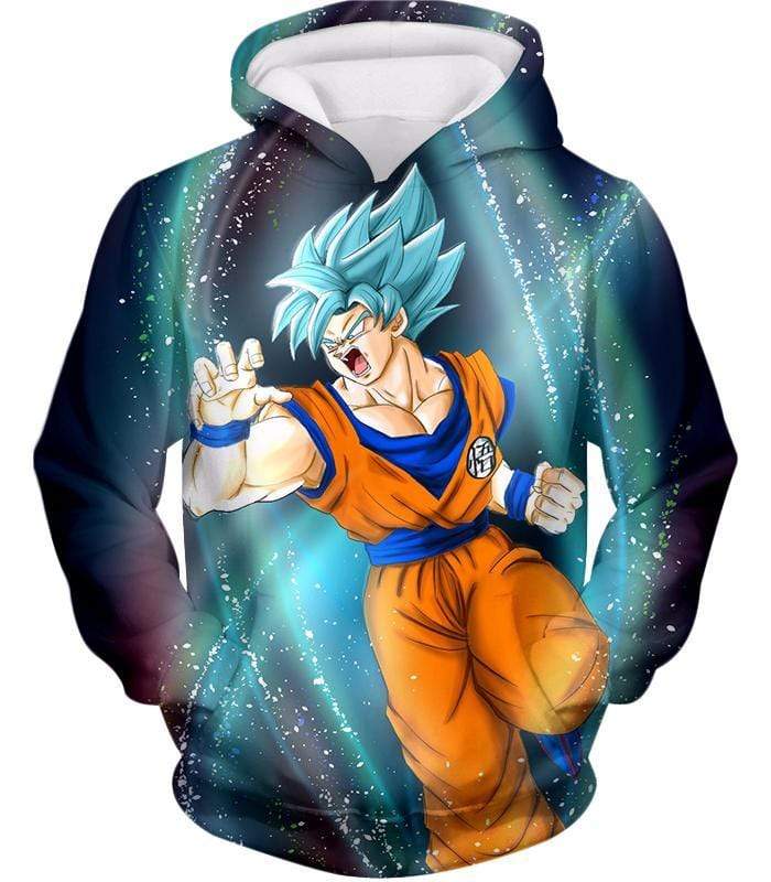 OtakuForm-OP Sweatshirt Hoodie / XXS Dragon Ball Super Super Saiyan Blue Goku Action Graphic Sweatshirt - DBZ Sweater