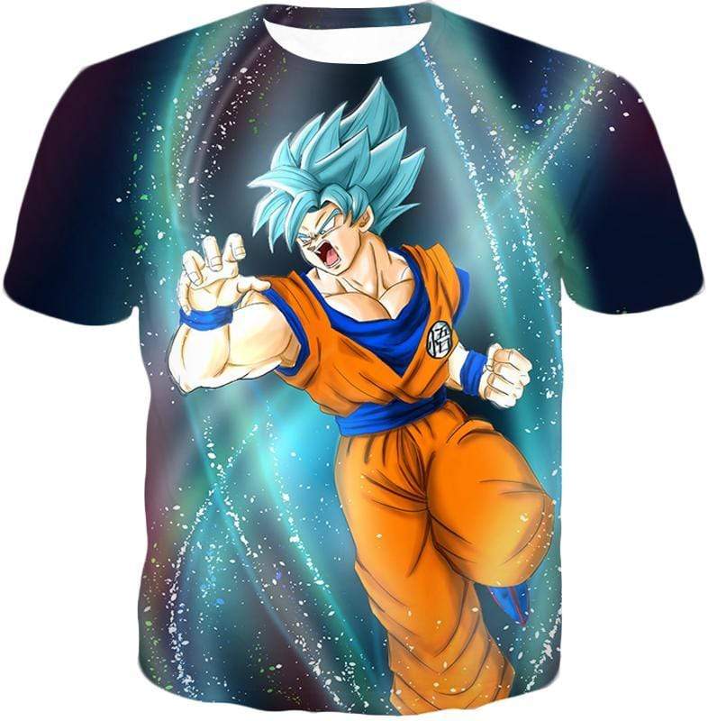 OtakuForm-OP T-Shirt T-Shirt / XXS Dragon Ball Super Super Saiyan Blue Goku Action Graphic T-Shirt - DBZ T-Shirt
