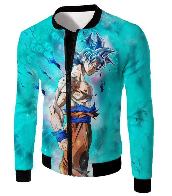 OtakuForm-OP Sweatshirt Jacket / XXS Dragon Ball Super Super Saiyan Blue Goku Cool Blue Sweatshirt
