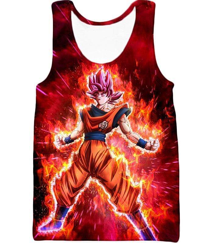 OtakuForm-OP Sweatshirt Tank Top / XXS Dragon Ball Super Super Saiyan God Goku Power Rising Cool Sweatshirt - Dragon Ball Z Sweater