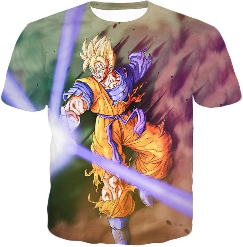 OtakuForm-OP T-Shirt T-Shirt / XXS Dragon Ball Super Super Saiyan Goku One Handed Battle Action T-Shirt