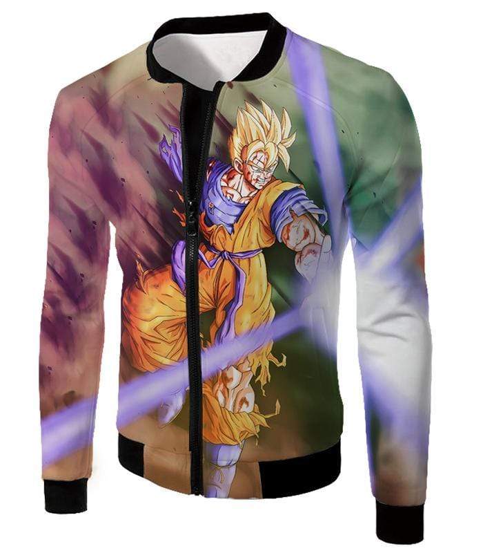 OtakuForm-OP T-Shirt Jacket / XXS Dragon Ball Super Super Saiyan Goku One Handed Battle Action T-Shirt