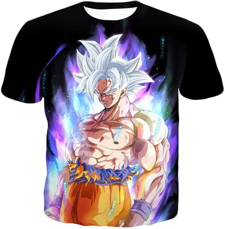 OtakuForm-OP T-Shirt T-Shirt / XXS Dragon Ball Super Super Saiyan White Goku Fighting Form Cool Black T-Shirt