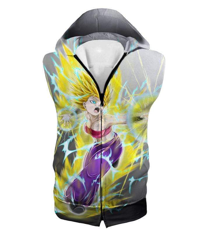 OtakuForm-OP Sweatshirt Hooded Tank Top / XXS Dragon Ball Super Universe 6 Super Saiyan Caulifla Cool Action Sweatshirt