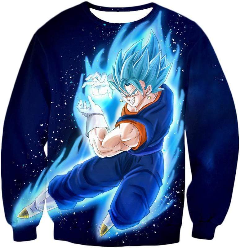 OtakuForm-OP Sweatshirt Sweatshirt / XXS Dragon Ball Super Vegito Super Saiyan Blue Cool Action Blue Sweatshirt - DBZ Sweater