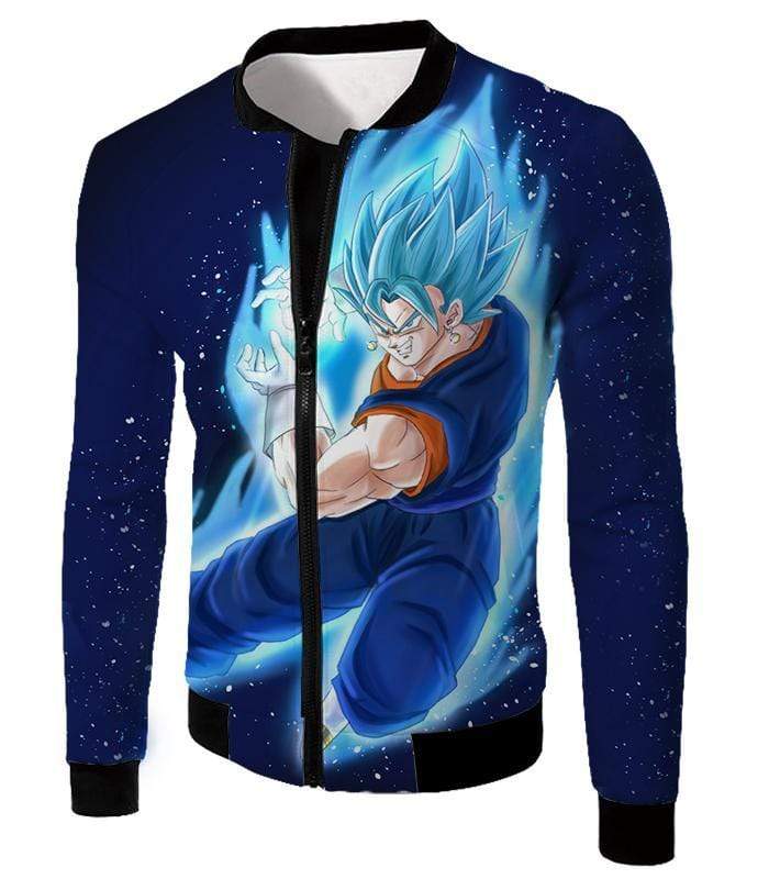 OtakuForm-OP Sweatshirt Jacket / XXS Dragon Ball Super Vegito Super Saiyan Blue Cool Action Blue Sweatshirt - DBZ Sweater